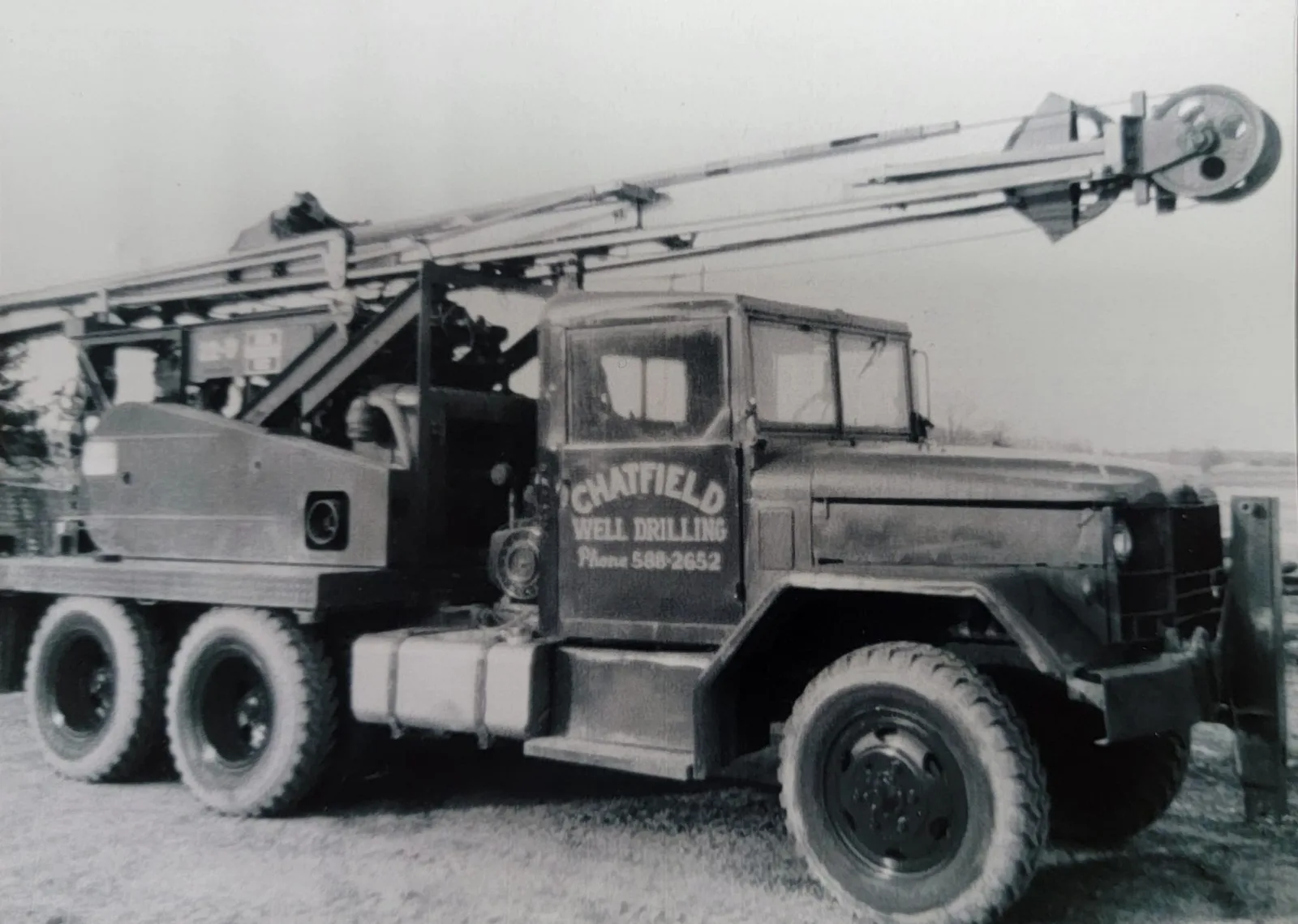 Historic Chatfield drilling truck from the company archive